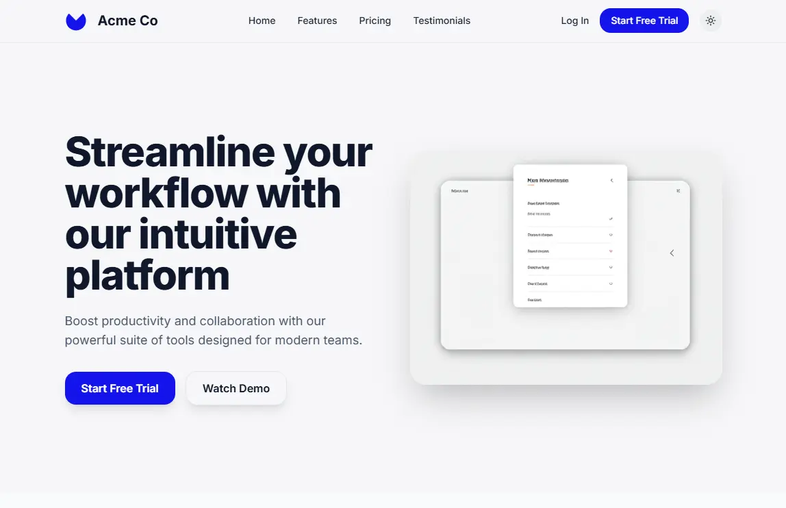 Demo 1 Static Screenshot